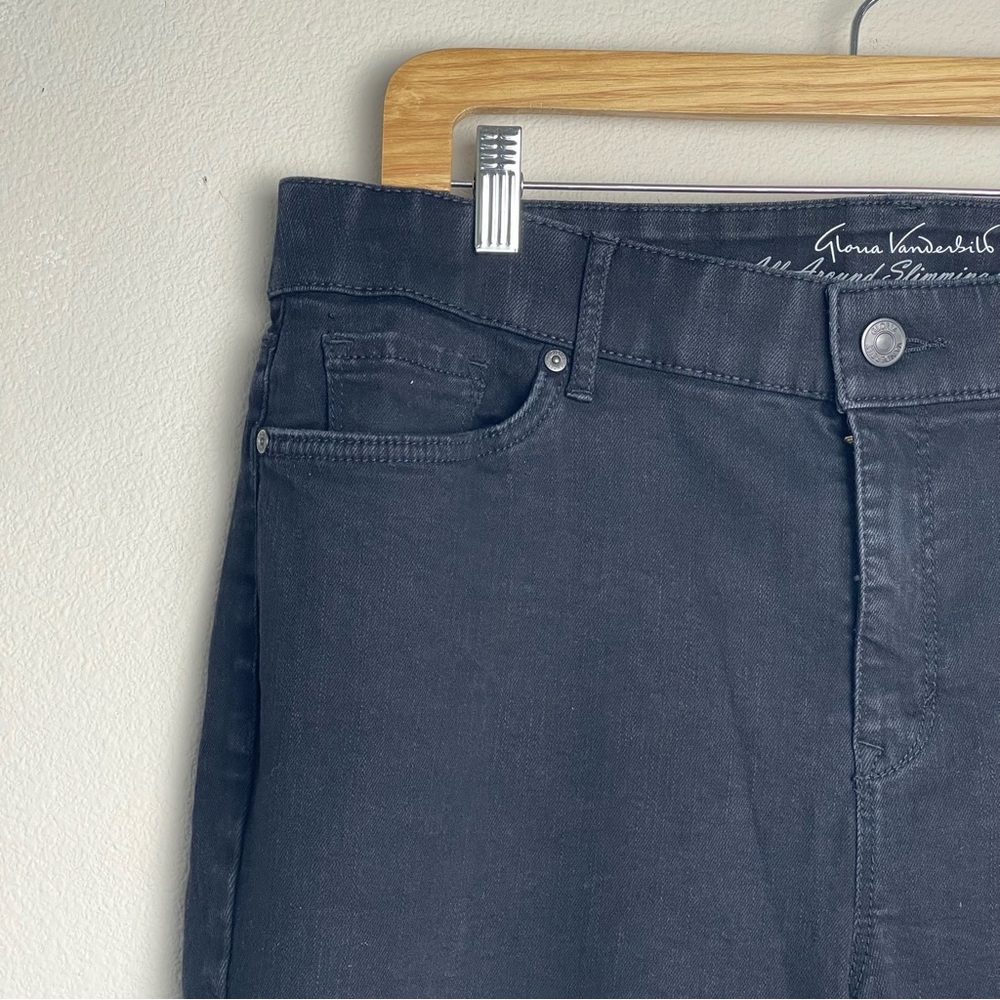 Gloria Vanderbilt Curvy Slim Black Stretch Denim Jeans, ‘All-Around Slim | Sz 18 - Picture 5 of 14